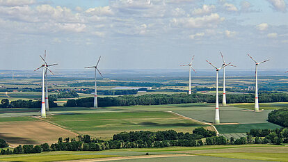 Windpark Gollhofen-Rodheim aus der Ferne
