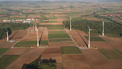 Luftbild während Bauphase